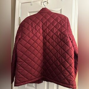 Men’s burgundy quilted jacket
